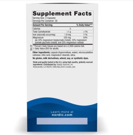 NORDIC NATURALS MAGENSIUM COMPLEX – 90 CÁPSULAS - 4