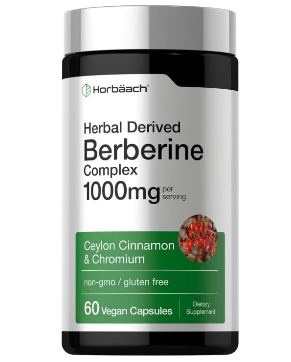 BERBERINA CON CANELA DE CEILÁN Y CROMO 1000 MG 60 CAP – HORBÄACH - 1