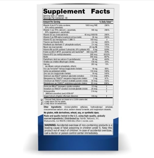 NORDIC NATURALS MULTIVITAMÍNICO EXTRA FUERTE PARA MUJER – 60 CÁPSULAS - 3