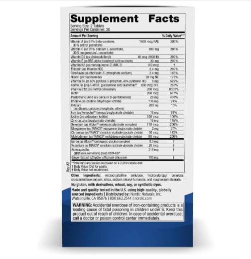 NORDIC NATURALS MULTIVITAMÍNICO EXTRA FUERTE PARA MUJER – 60 CÁPSULAS - 3