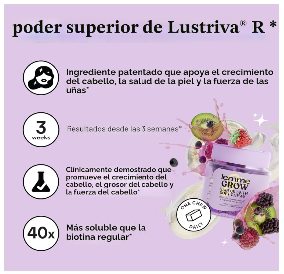 LEMME GROW MASTICABLES SUAVES PARA AUMENTAR EL CRECIMIENTO DEL CABELLO – 30 MASTICABLES - 2