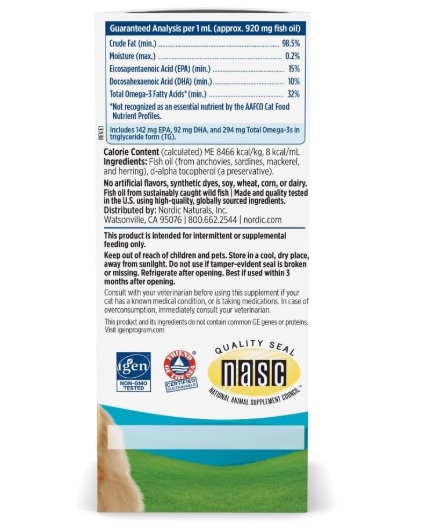 NORDIC NATURALS OMEGA-3 PARA GATOS CON EPA Y DHA – 60 ML - 3