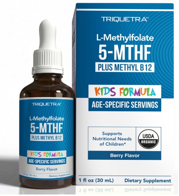 MTHF 5 METILFOLATO LÍQUIDO NIÑOS L- METHYLFOLATE 30 ML – TRIQUETRA - 1