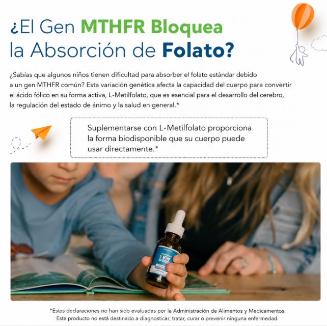 MTHF 5 METILFOLATO LÍQUIDO NIÑOS L- METHYLFOLATE 30 ML – TRIQUETRA - 7