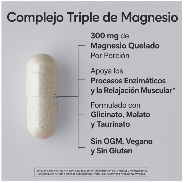 SPORTS RESEARCH TRIPLE MAGNESIUM COMPLEX - 120 CÁPSULAS - 3