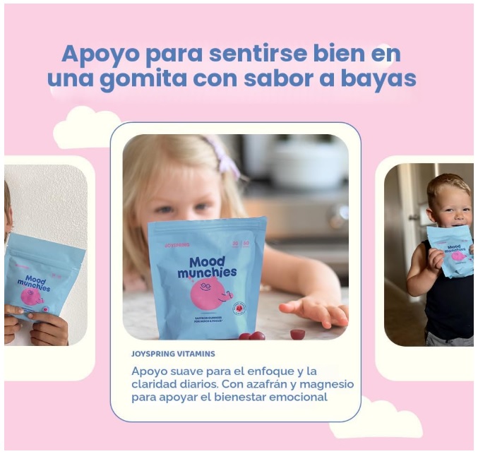 JOYSPRING MOOD MUNCHIES GOMITAS DE AZAFRÁN PARA ESTADO DE ÁNIMO Y ENFOQUE – 60 GOMITAS - 4