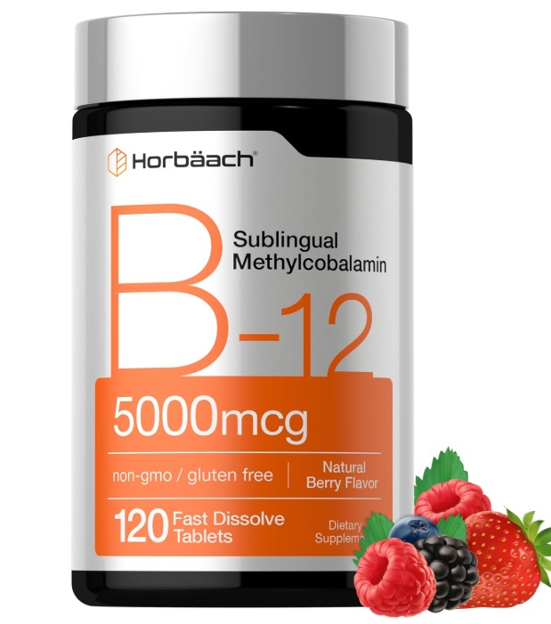 HORBAACH VITAMINA B12 5000 MCG – 120 TABLETAS SUBLINGUAL - 1