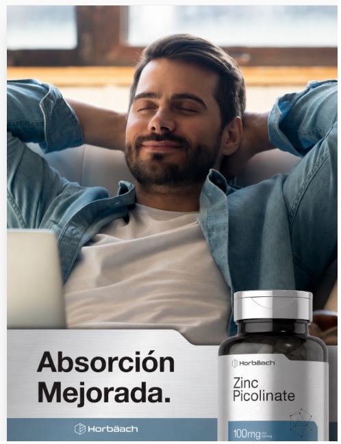 HORBAACH PICOLINATO DE ZINC 100 MG – 180 CÁPSULAS - 3