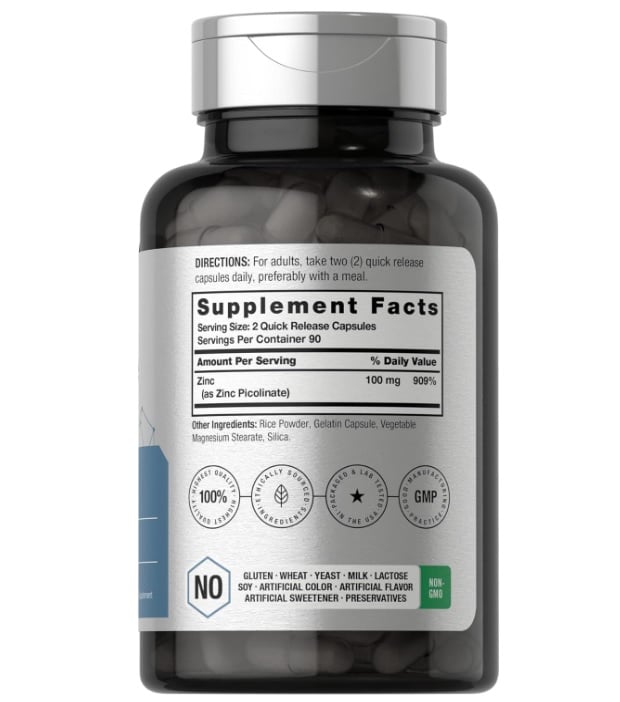 HORBAACH PICOLINATO DE ZINC 100 MG – 180 CÁPSULAS - 5