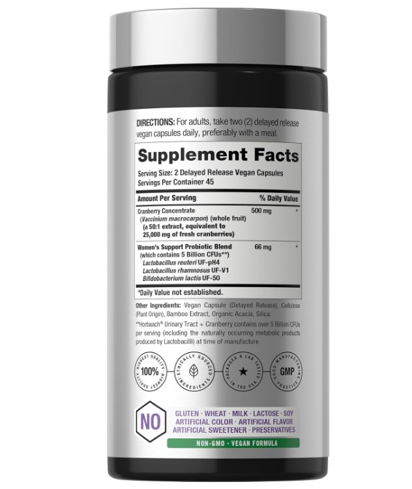 HORBAACH SALUD DEL TRACTO URINARIO PARA MUJERES + CRANBERRY – 90 CAPSULAS - 5