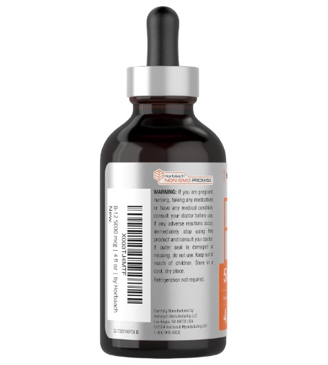 HORBAACH B12 VITAMINA 5000 MCG GOTAS SUBLINGUAL – 118 ML - 7