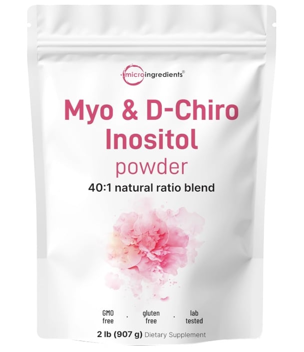 MICRO INGREDIENTS MYO-INOSITOL Y D-CHIRO INOSITOL EN POLVO - 442 PORCIONES - 1