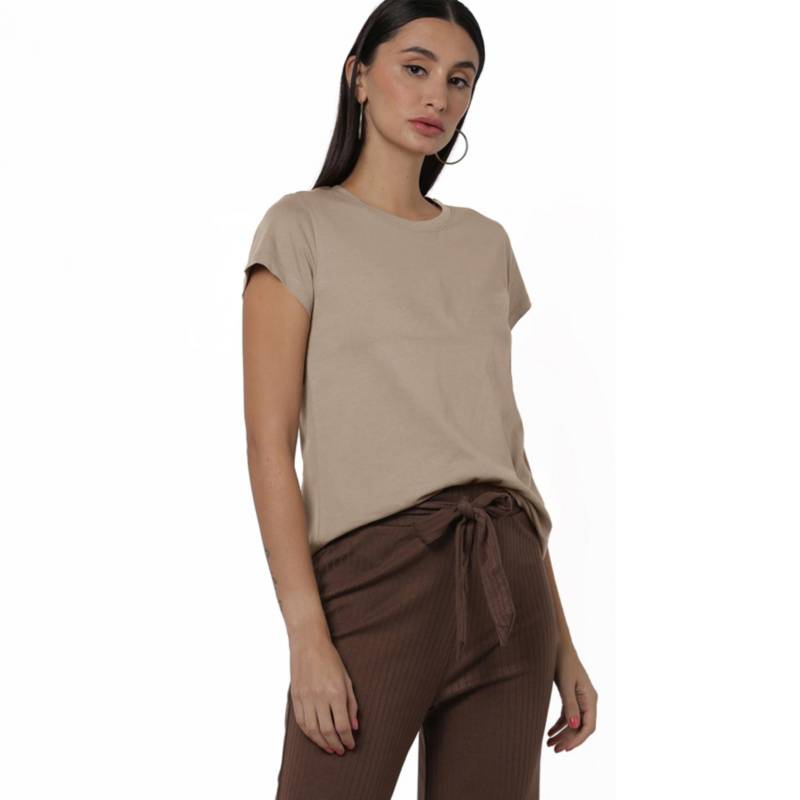 POLO MANGA CORTA ALGODÓN MUJER SWISS LORD BEIGE - 1