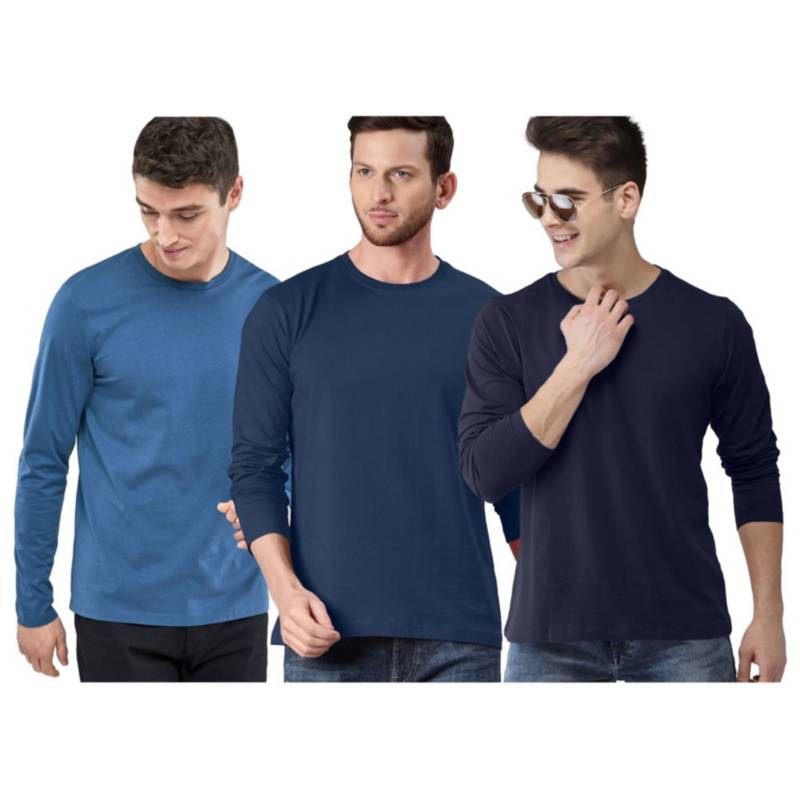 PACK 3 POLOS PARA HOMBRE MANGA LARGA. - 1