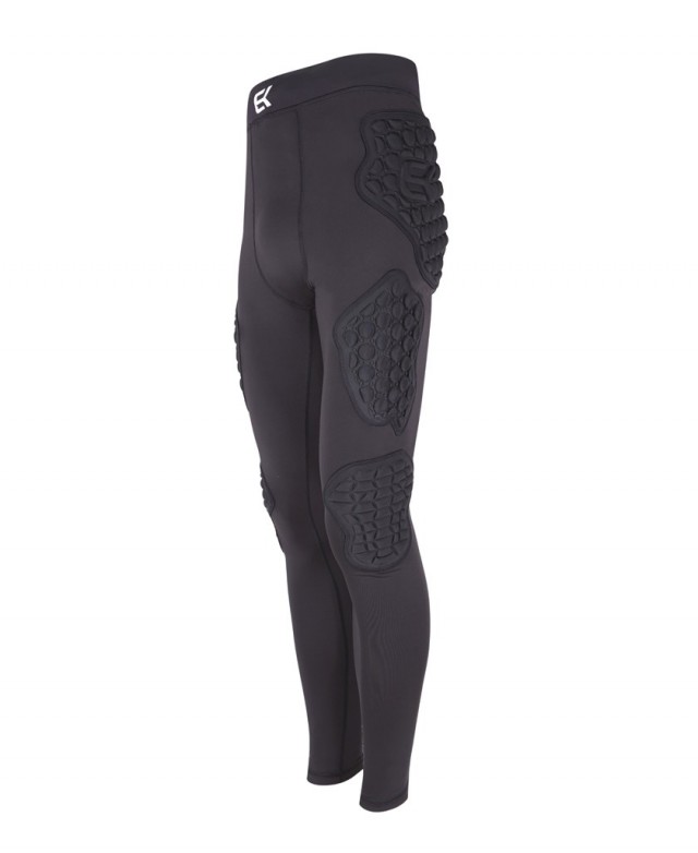PANTALÓN FÚTBOL UNISEX ELITEKEEPERS NEGRO MALLA PORTERO CON PROTECCIONES EK 3D - 1