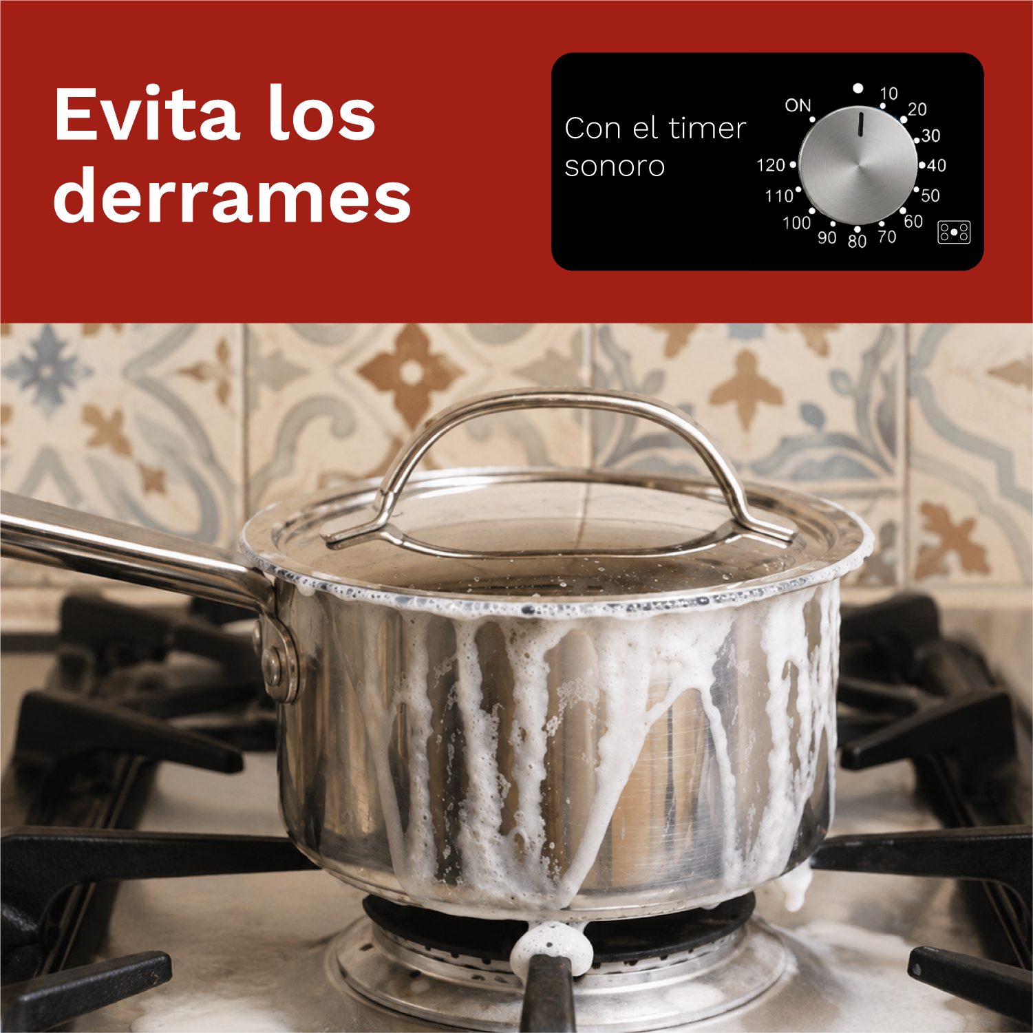 COCINA EMPOTRABLE A GAS KLIMATIC AOSTA 90 5HORNILLAS - 2