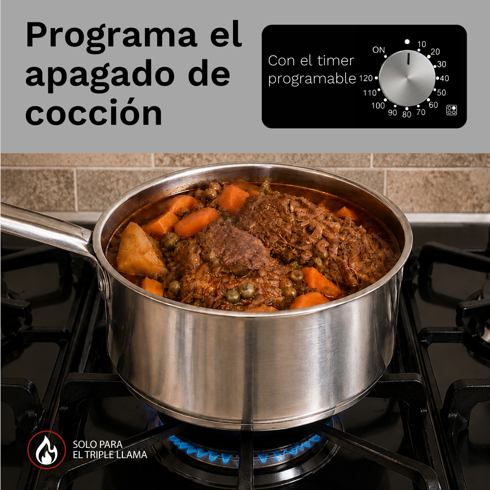 COCINA EMPOTRABLE A GAS KLIMATIC AOSTA 60 4HORNILLAS - 4