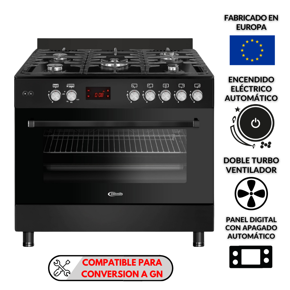 COCINA A GAS GLP/GN KLIMATIC 5 HORNILLAS ACCENT - 2