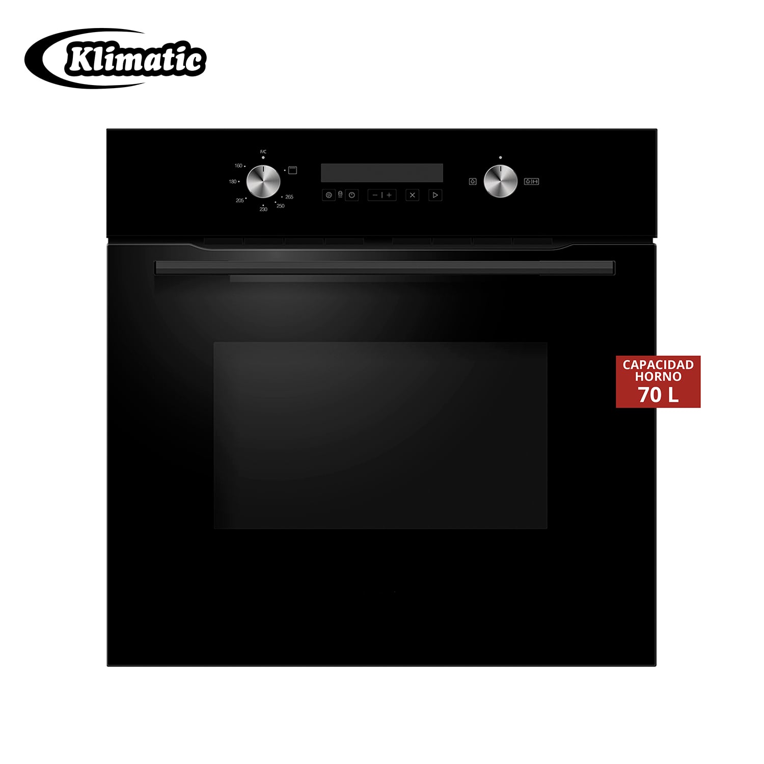 HORNO EMPOTRABLES A GAS KLIMATIC BONN BLACK 70L - 1