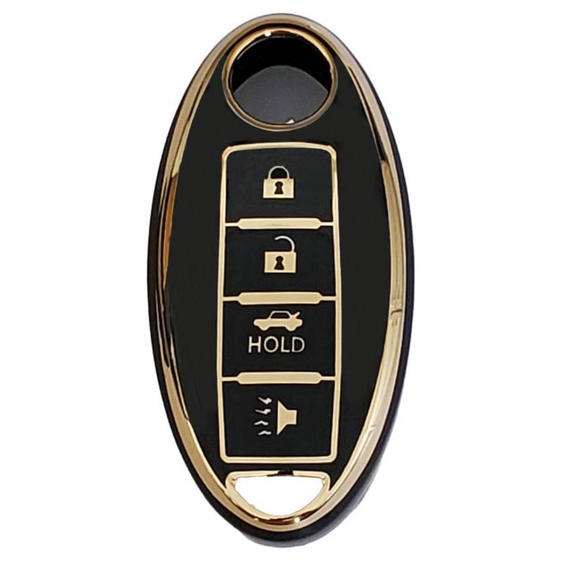 Ontto - Carcasa De Llave De 3 Botones Para Llave De Coche Inteligente