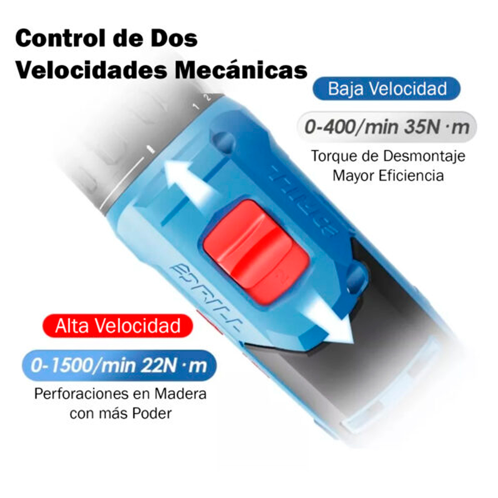 TALADRO DONGCHENG PERCUTOR ATORNILLADOR DCJZ1202IE 150 WATTS 3/8 12V 35NM 2BAT X 2AH - 7
