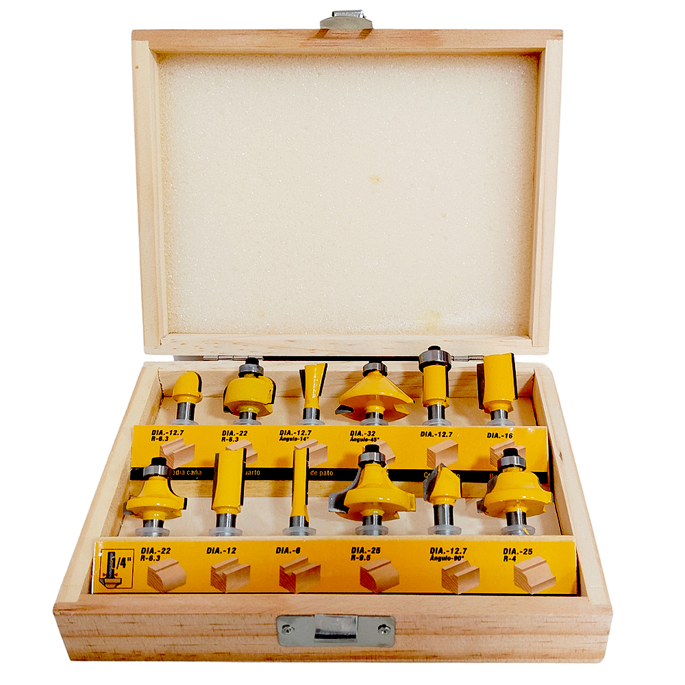 RUTEADORA FRESADORA TUPI DE MANO PALMA 6MM, 1/4' TOTAL TLT6001 600W + 12PZAS - 4