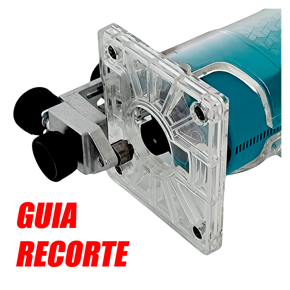 RUTEADORA FRESADORA TUPI DE MANO PALMA 6MM, 1/4' TOTAL TLT6001 600W + 12PZAS - 10
