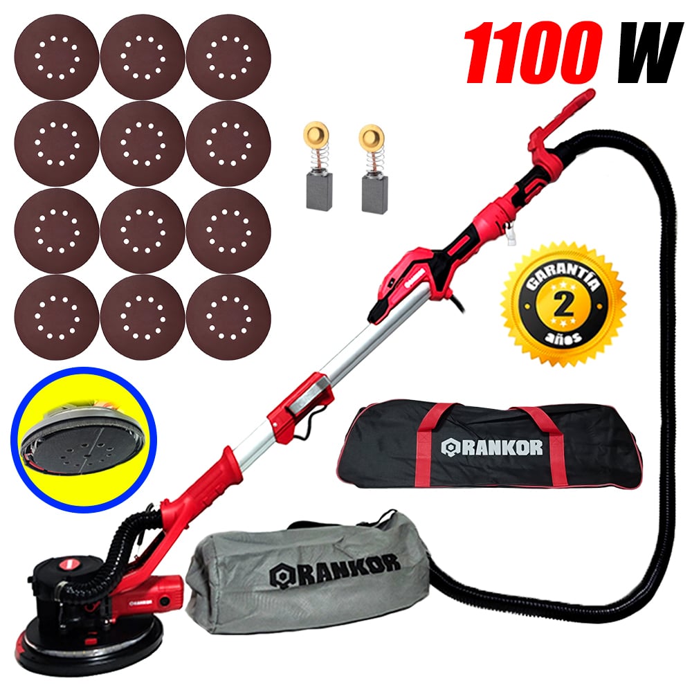 LIJADORA INDUSTRIAL PARED TECHO DRYWALL PANELES YESO 9″ RANKOR RDS110001 1100W - 1