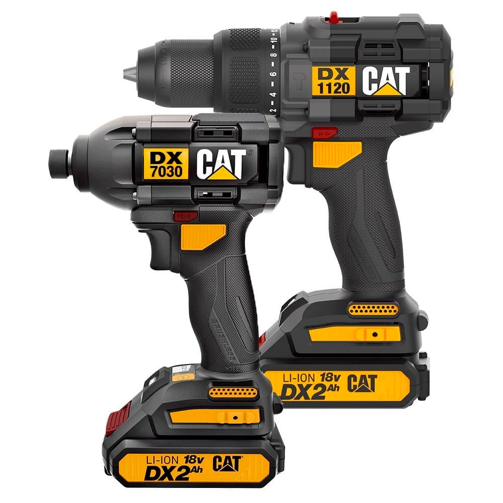 COMBO 18V TALADRO PERCUTOR 1/2'+ ATORNILLADOR DE IMPACTO 1/4' CAT DXK201 BRUSHLESS - 2