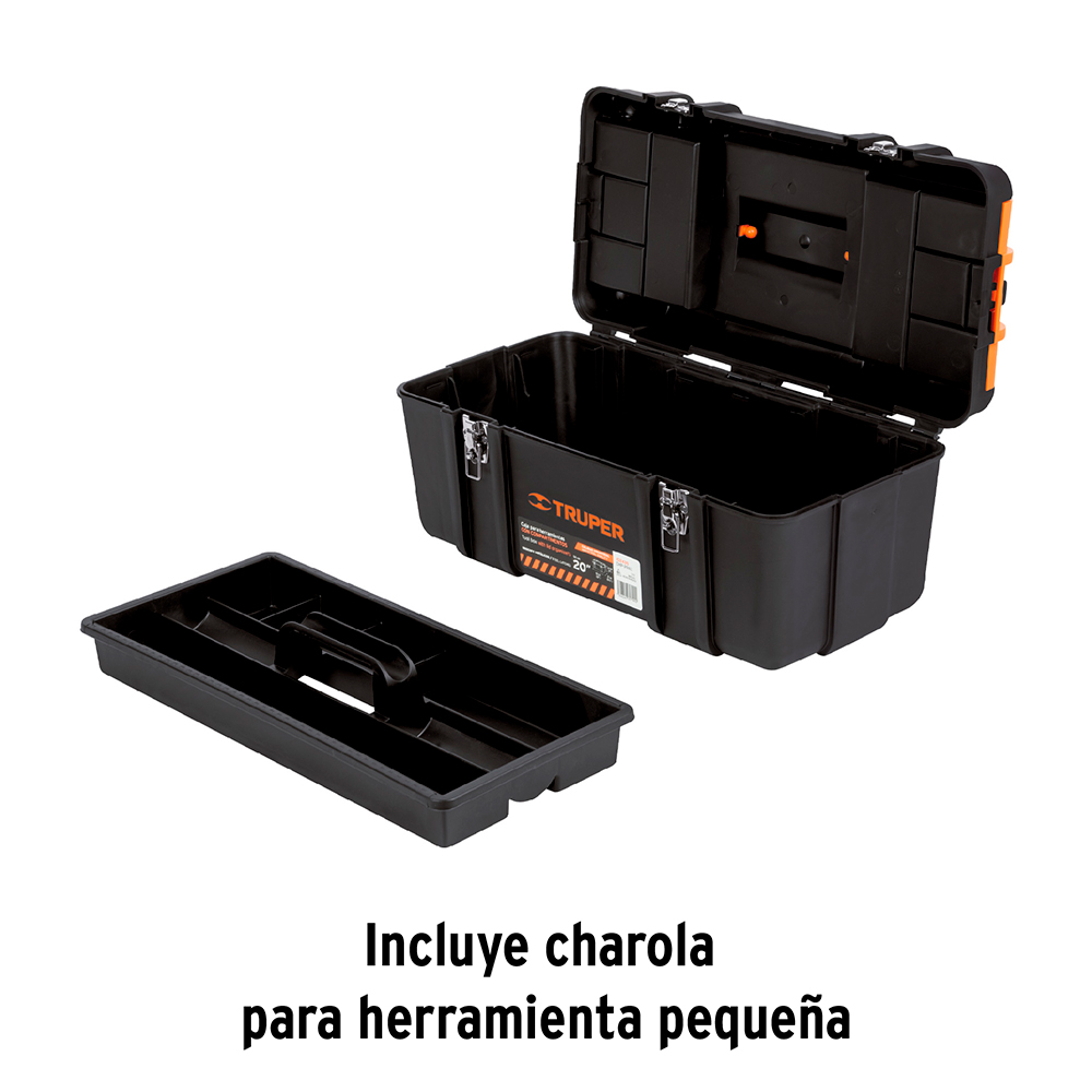 CAJA DE HERRAMIENTAS INDUSTRIAL TRUPER 102435 CON COMPARTIMNIENTOS Y BROCHES METALICOS 20″ X 10.5″ X 9″ - 4