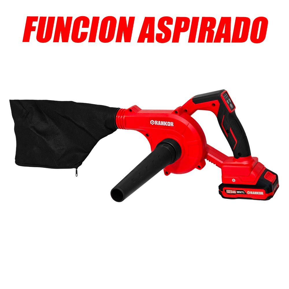 SOPLADORA ASPIRADORA INALAMBRICA RANKOR RLAB2001 20V 35M3MIN 2BAT X 2AH BRUSHLESS - 5