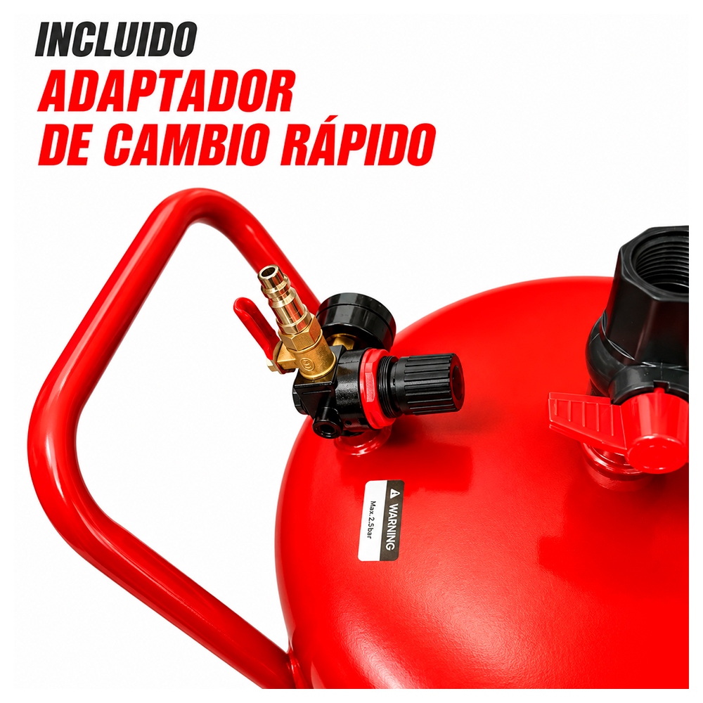 CHAMPUNERA LAVADORA ESPUMA NEUMATICA INDUSTRIAL KLAR WERK FMI80 80 LITROS - 4