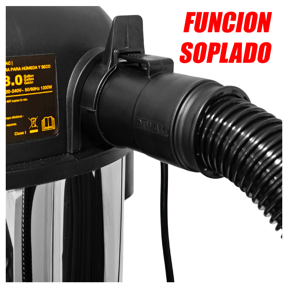 ASPIRADORA SOPLADORA INDUSTRIAL DE POLVO Y AGUA DEWALT DXV30SAPTA-B2 1300W 30 LITROS - 6