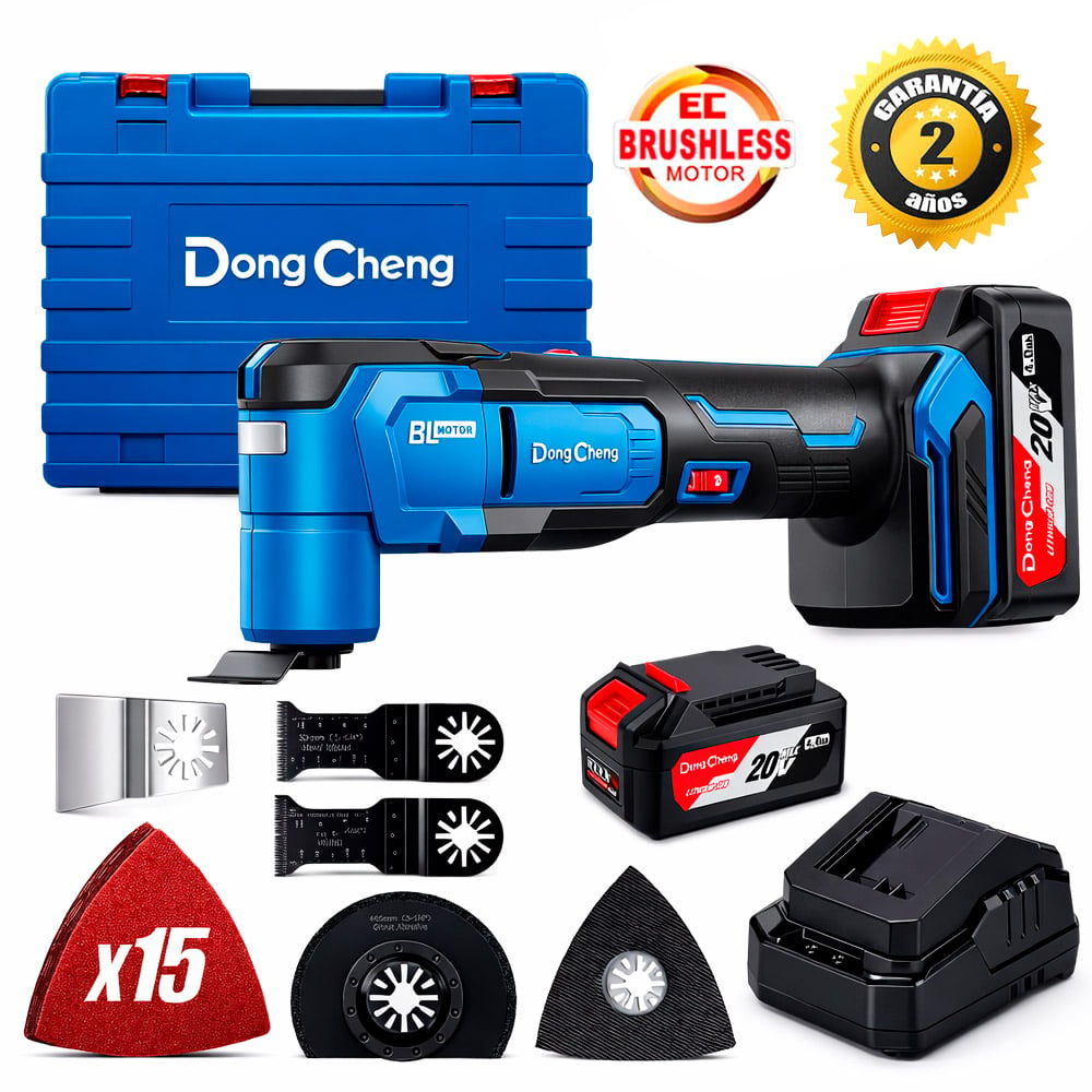 MULTIHERRAMIENTA SIERRA OSCILANTE MULTITOOL DONGCHENG DCMD20EM 20V 2BAT X 4AH BRUSHLESS - 1