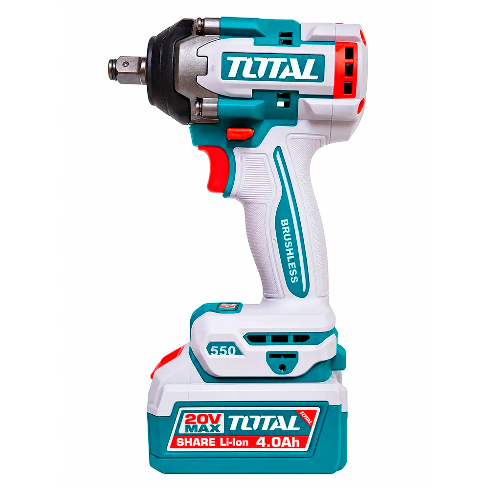 LLAVE DE IMPACTO 1/2'' TOTAL THKTHP41728 20V 550NM 2BAT X 4AH BRUSHLESS + 172 ACCESORIOS - 3