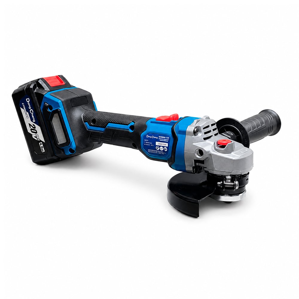 AMOLADORA ESMERIL ANGULAR INALAMBRICA 5' DONGCHENG DCSM08-125EM 20V 2BAT X 4AH BRUSHLESS - 6