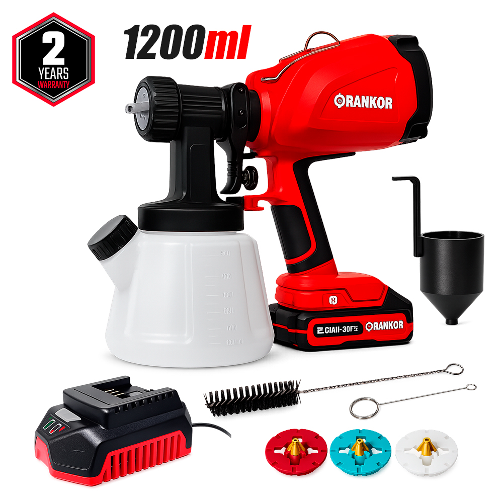 PISTOLA PINTAR PULVERIZADORA INALAMBRICA RANKOR RLSG2001 20V 1200ML 1BAT X 2AH - 1
