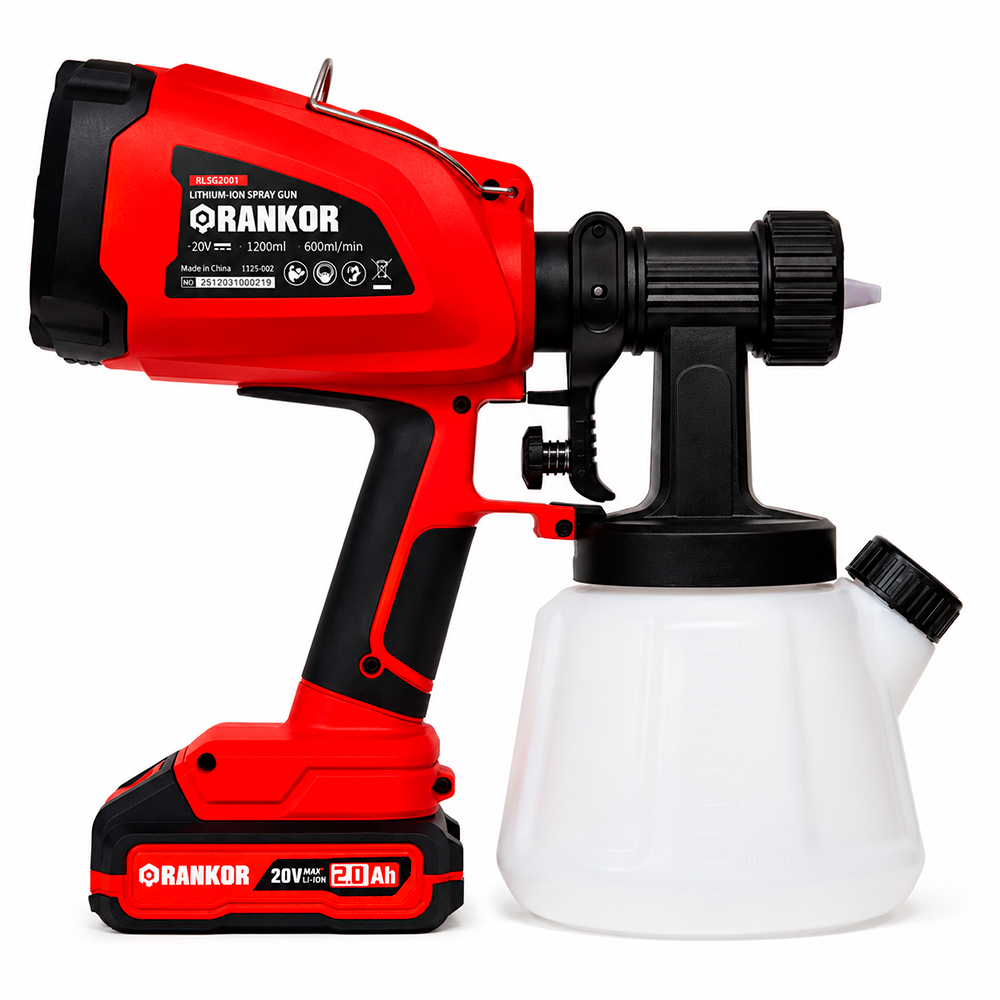 PISTOLA PINTAR PULVERIZADORA INALAMBRICA RANKOR RLSG2001 20V 1200ML 1BAT X 2AH - 4