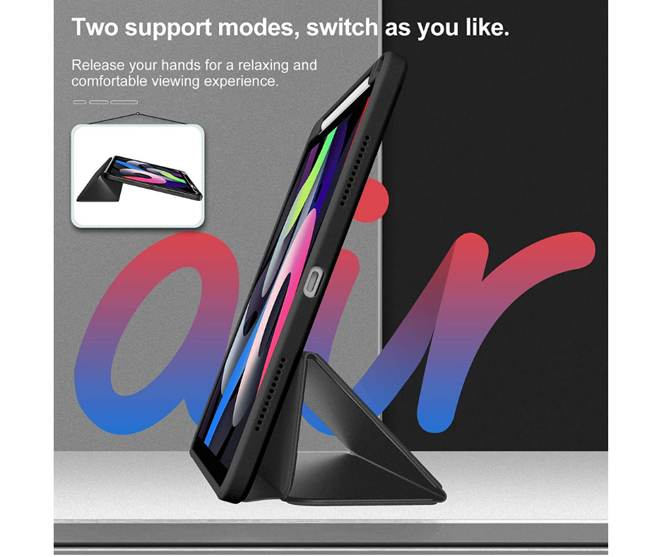 CASE FUNDA PREMIUM PARA IPAD PRO 12.9 CON PORTA PENCIL - COLOR NEGRO - 2