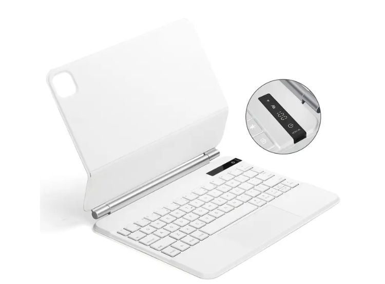 MAGIC KEYBOARD PARA IPAD 10MA Y 11VA GEN (A16) ALTERNATIVO PREMIUM - BLANCO - 2