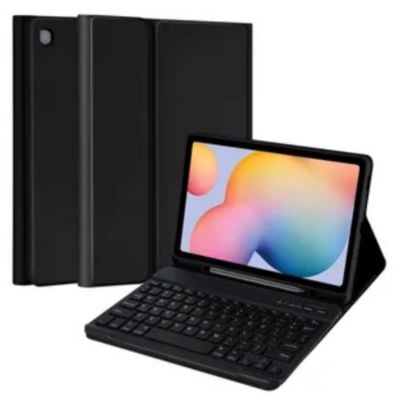 CASE CON TECLADO BLUETOOTH SAMSUNG S6 LITE - NEGRO - 1