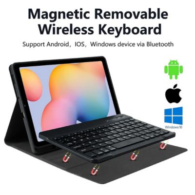 CASE CON TECLADO BLUETOOTH SAMSUNG S6 LITE - NEGRO - 3