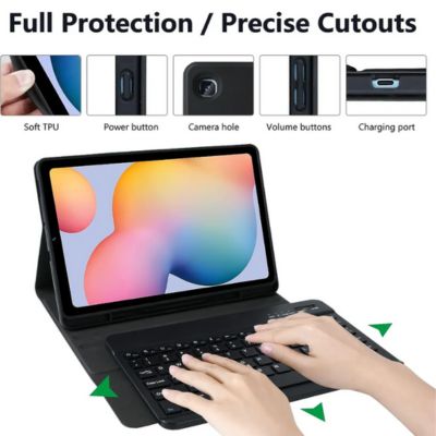 CASE CON TECLADO BLUETOOTH SAMSUNG S6 LITE - ROSADO - 3