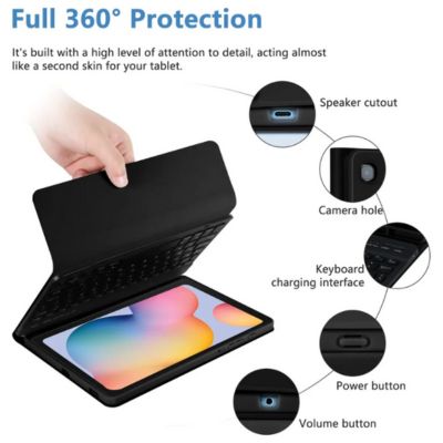CASE CON TECLADO BLUETOOTH SAMSUNG S6 LITE - ROSADO - 5
