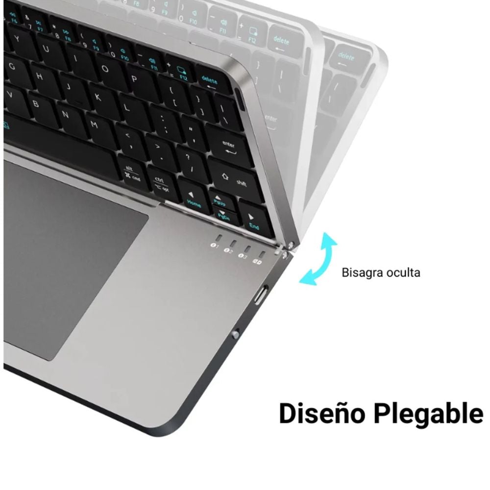 TECLADO PLEGABLE BLUETOOTH CON TOUCHPAD - GRAY - 3