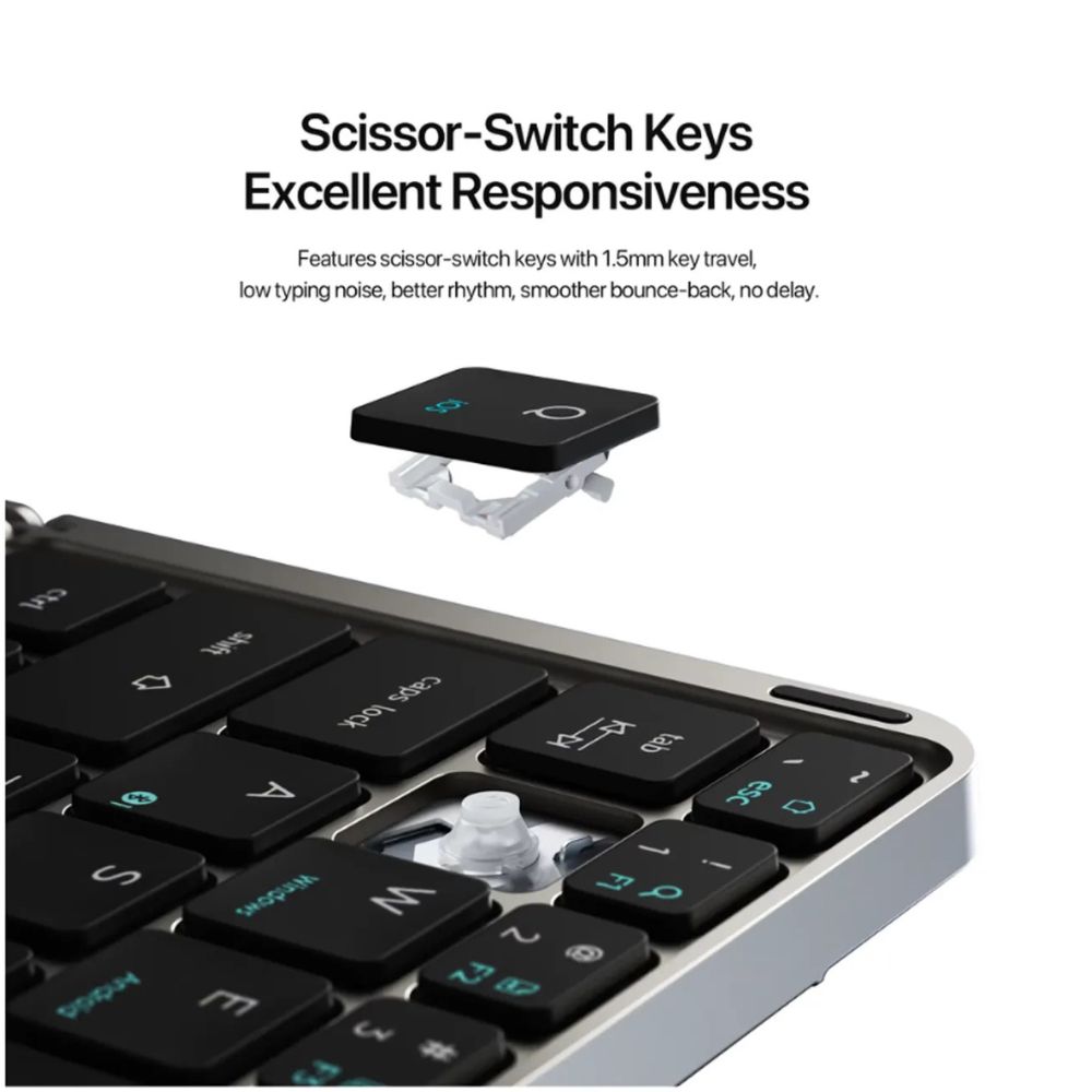 TECLADO PLEGABLE BLUETOOTH CON TOUCHPAD - GRAY - 5