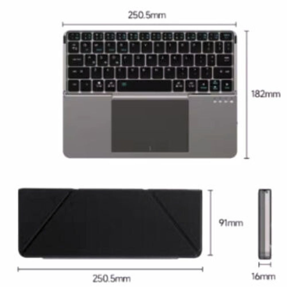TECLADO PLEGABLE BLUETOOTH CON TOUCHPAD - GRAY - 6