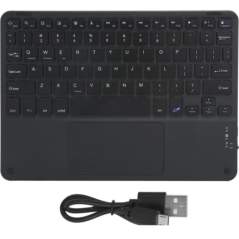 TECLADO TOUCHPAD BLUETOOTH ULTRA SLIM - NEGRO - 4