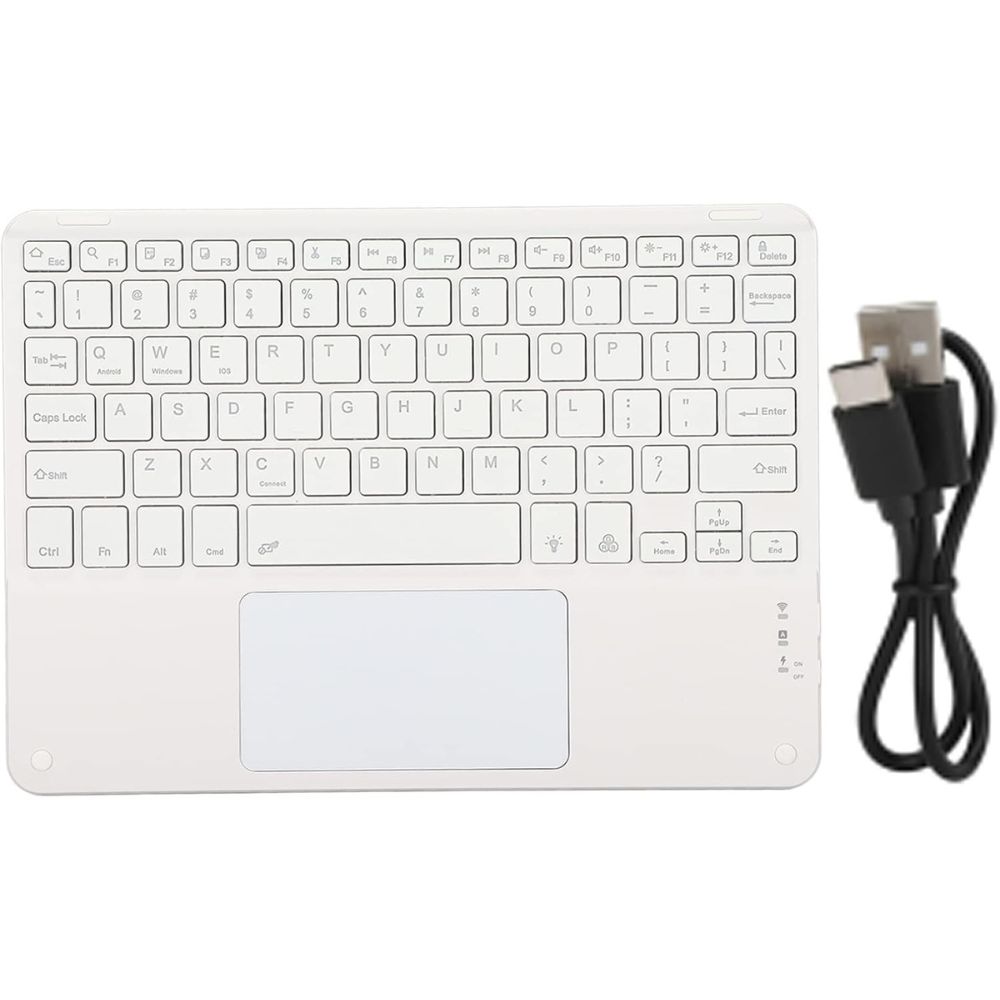 TECLADO TOUCHPAD BLUETOOTH ULTRA SLIM - BLANCO - 4
