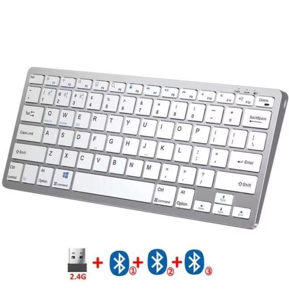 TECLADO MAGIC KEYBOARD BLUETOOTH ALTERNATIVO PREMIUM - SILVER - 4